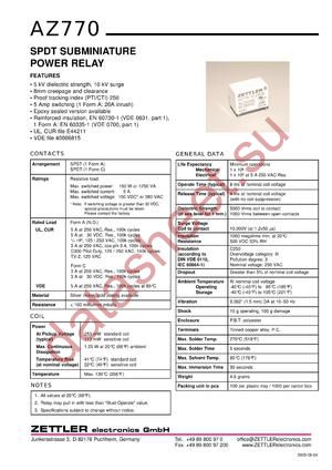 AZ770-1A-3DS datasheet  