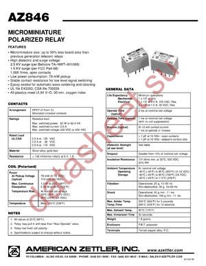 AZ846-3 datasheet  