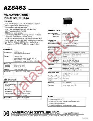 AZ8463 datasheet  