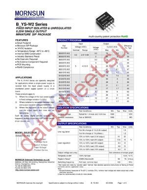 B1205YS-W2 datasheet  