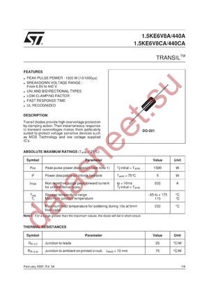 1-5KE6V8A datasheet  