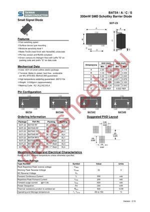 BAT54ARF datasheet  