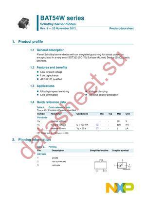 BAT54AW.115 datasheet  