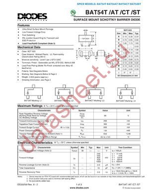 BAT54T_1 datasheet  