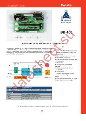 BB-100 datasheet  