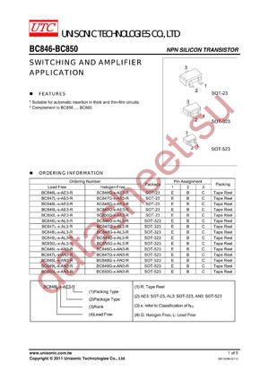 BC850L-A-AN3-R datasheet  