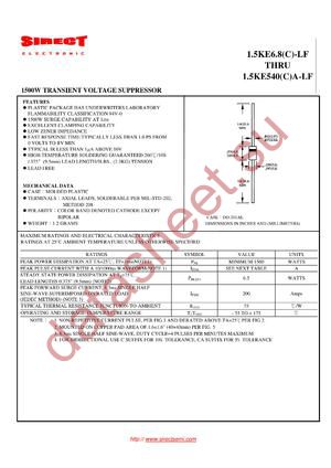 1.5KE11CA-LF datasheet  