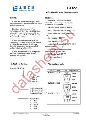 BL8550-50CA datasheet  