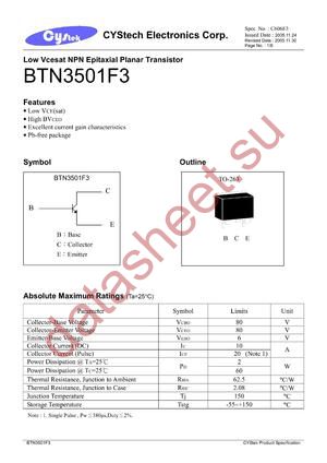 BTN3501F3 datasheet  