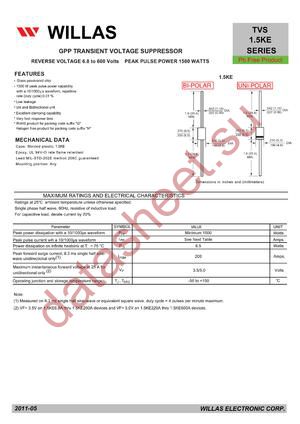 1.5KE520C datasheet  