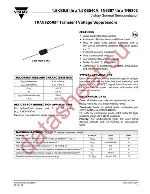 1.5KE6.8A-54 datasheet  