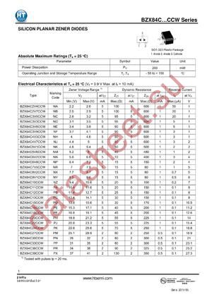 BZX84C4V3CCW datasheet  