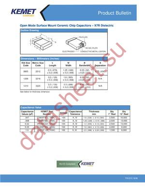 C0805F473M1RAC datasheet  