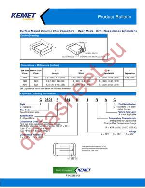 C0805F474M4RAC datasheet  