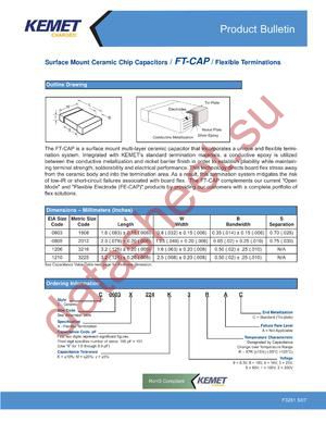 C0805X102J1RAC datasheet  