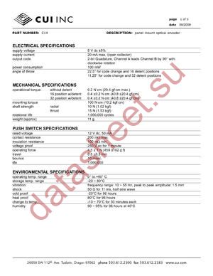 C14D16P-B3A datasheet  