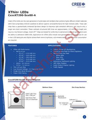C527XT290-S0100-A datasheet  
