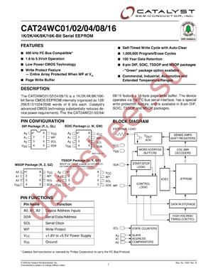 CAT24WC16UITE13F datasheet  