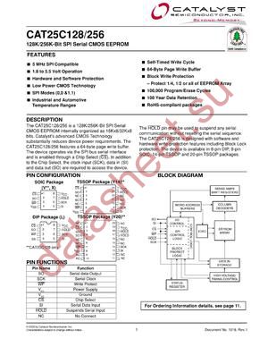 CAT25C128Y14-1.8-GT3 datasheet  