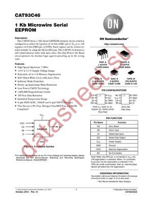 CAT93C46WIGT3 datasheet  