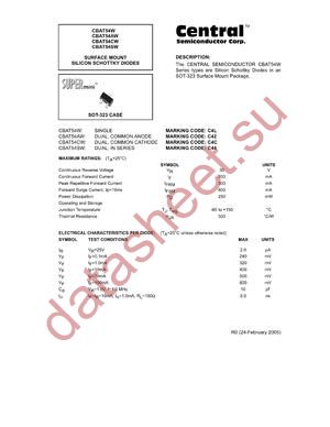 CBAT54SW datasheet  