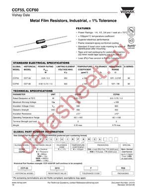 CCF-60294RFKE36 datasheet  