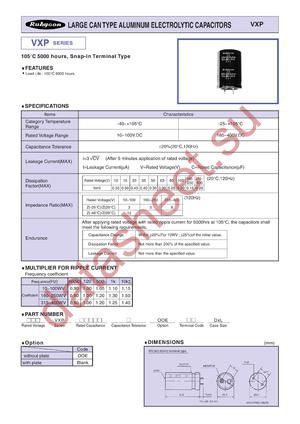 100VXP1800M35X30 datasheet  