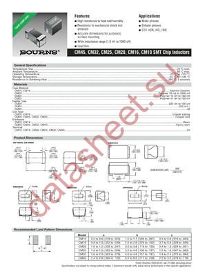 CM322522-R12ML datasheet  