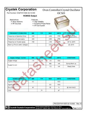 CO27VH09AD-02-10.000 datasheet  