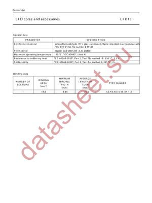 CSH-EFD15-1S-8P-T-Z datasheet  