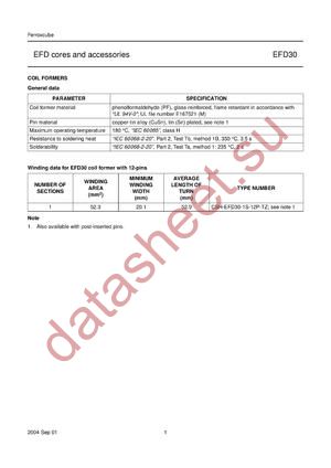 CSH-EFD30-1S-12P-TZ datasheet  