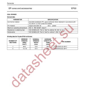 CSH-EP20-1S-10P-T datasheet  