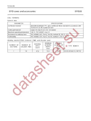 CSHS-EFD20-1S-10P-TZ datasheet  