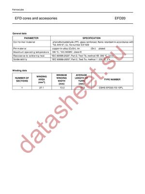 CSHS-EFD20-1S-10PL datasheet  