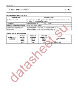 CSHS-EP13-1S-10P-T datasheet  