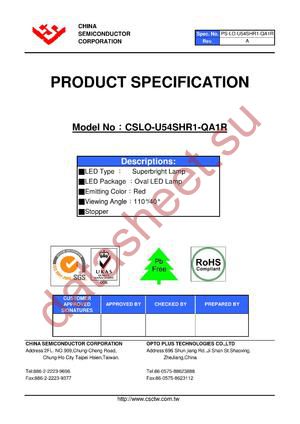 CSLO-U54SHR1-QA1R datasheet  