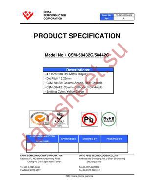 CSM-58442G datasheet  