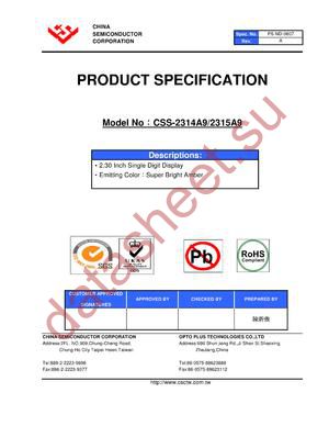 CSS-2315A9 datasheet  