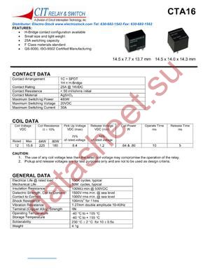 CTA161CC12VDC.80 datasheet  