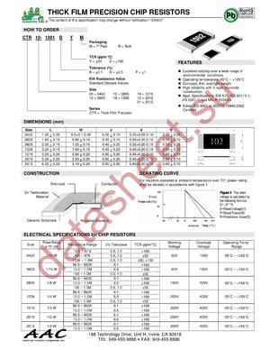 CTR05-1001BZM datasheet  