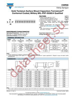 CWR06KH155KDC datasheet  