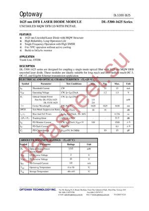 DL-5325-1625-HF datasheet  