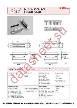 E17-09-F-G-P-A-A-1 datasheet  