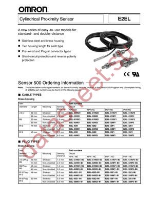 E2EL-C1R5E1 datasheet  