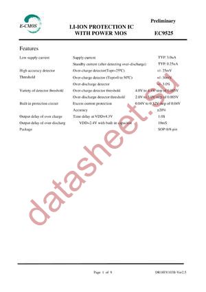 EC9525 datasheet  