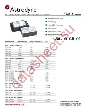 ECA-5 datasheet  