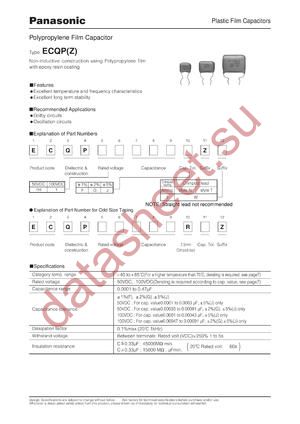 ECQP1H181JZAD datasheet  