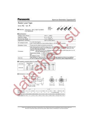 EEUFC1A181B datasheet  