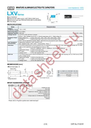 ELXV100ESS822ML40S datasheet  