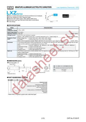 ELXZ100ESS822MM30S datasheet  